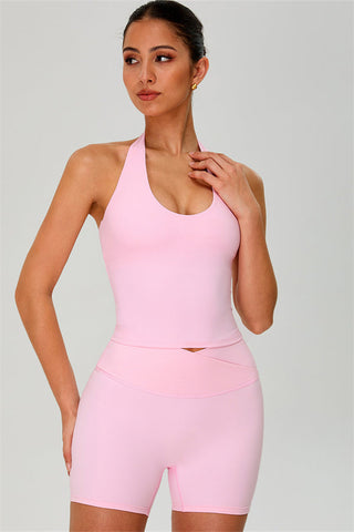The Solid Halter Tank Top