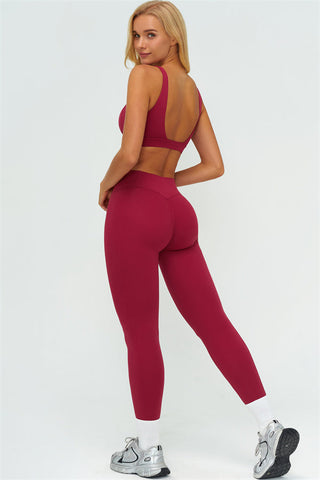The Lushness V-Back Sports Bra Leggings 2-Piece Set