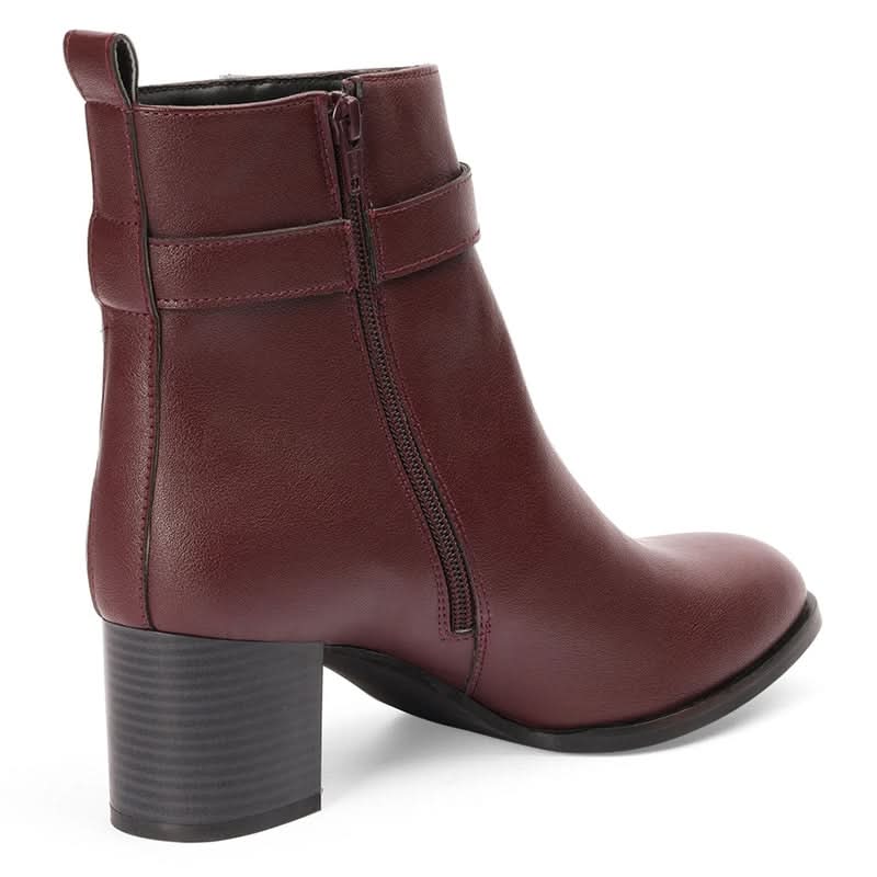 Luna - Maroon Boots - Glamourous Grace