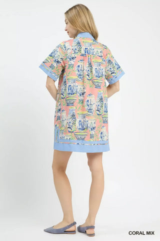 Umgee Mix Abstract Print Mini Dress - Glamourous Grace