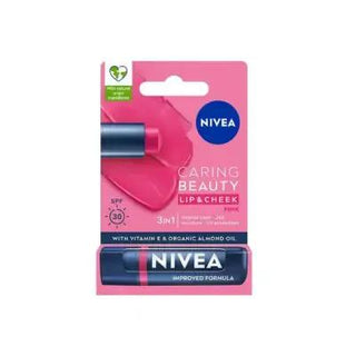 Nivea Colored Lip Care Cream Pink 0.17oz - SPF 30 Moisturizer | 3-in-1 - Glamourous Grace