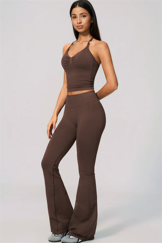 The Velvetine Tank Top Flared Leggings 2-Piece Set