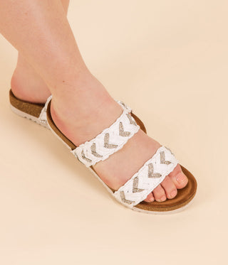 Fia Sandal in White - Glamourous Grace