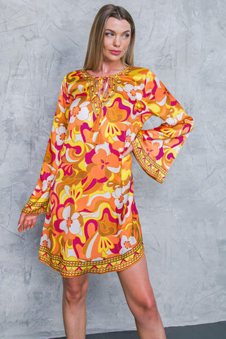 CAUGHT FEELINGS WOVEN MINI DRESS - Glamourous Grace