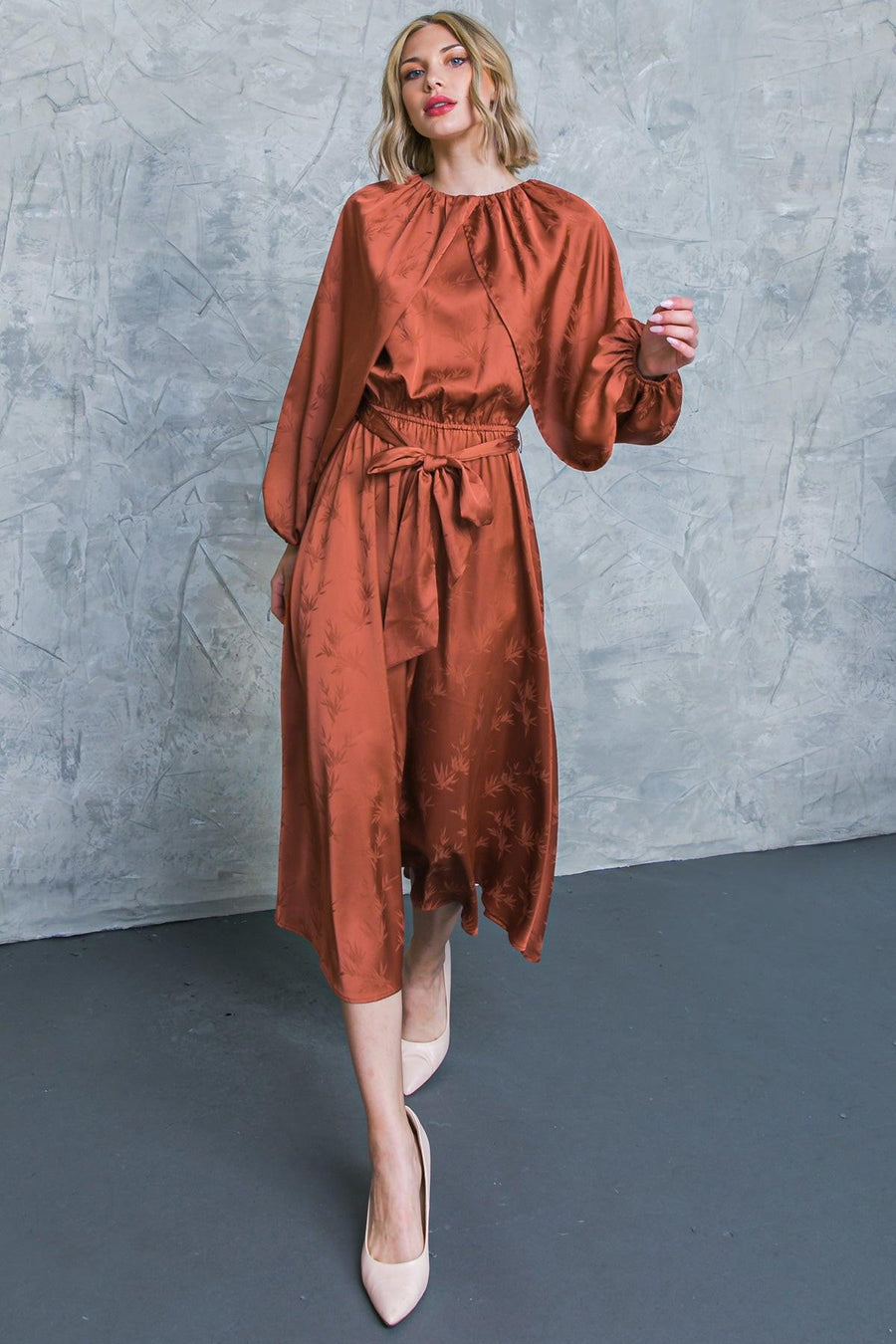 PROGRESS OVER PERFECTION SATIN MIDI DRESS - Glamourous Grace