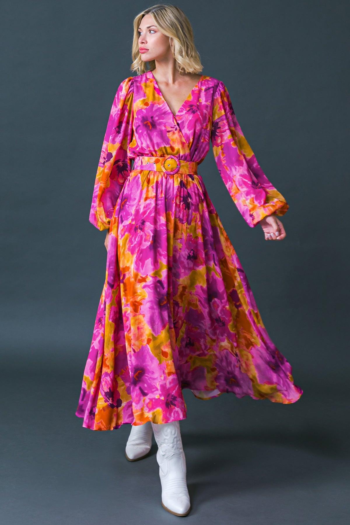 JUST WATCH ME WOVEN MIDI DRESS - Glamourous Grace