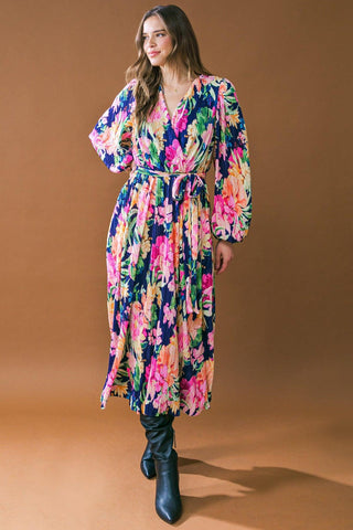 BREATHTAKING MOMENT WOVEN PLISSE MIDI DRESS - Glamourous Grace