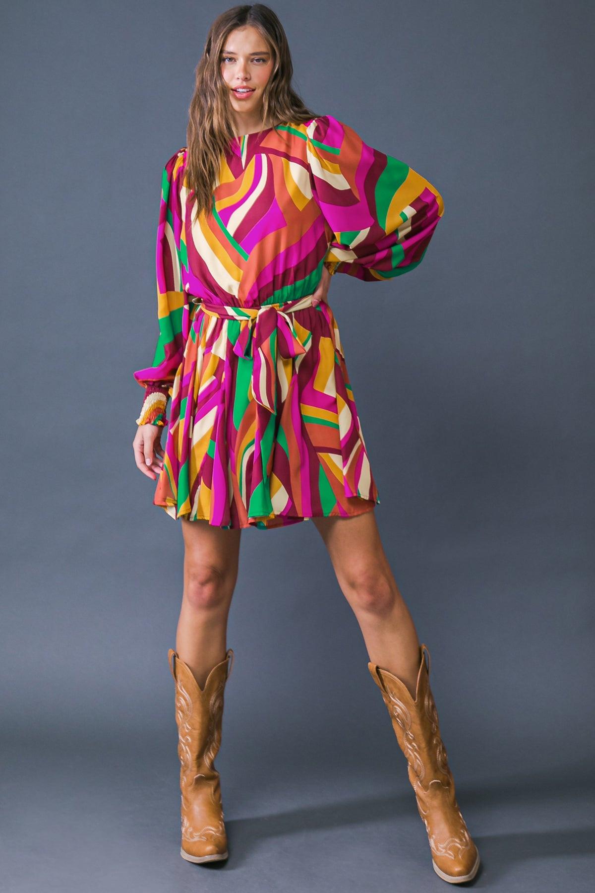 KEEP ON MOVING WOVEN MINI DRESS - Glamourous Grace