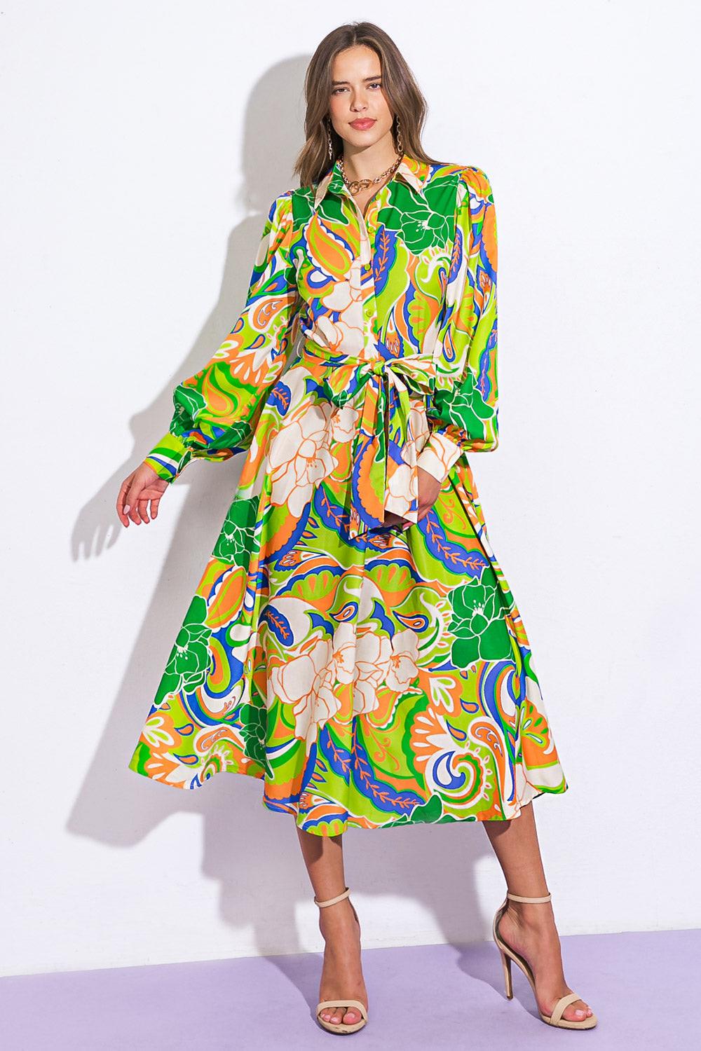 DESIRABLE STYLE WOVEN MIDI DRESS - Glamourous Grace