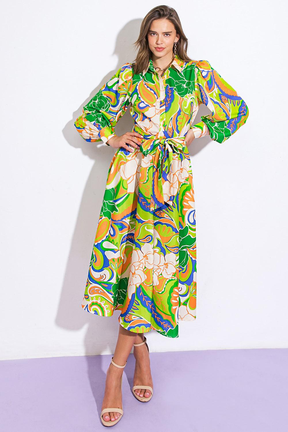 DESIRABLE STYLE WOVEN MIDI DRESS - Glamourous Grace