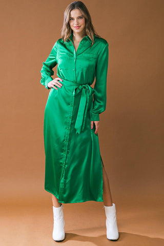 IT'S YOUR PLACE WOVEN MIDI DRESS - Glamourous Grace