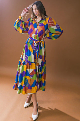 REMARKABLE FLAIR WOVEN MIDI DRESS - Glamourous Grace
