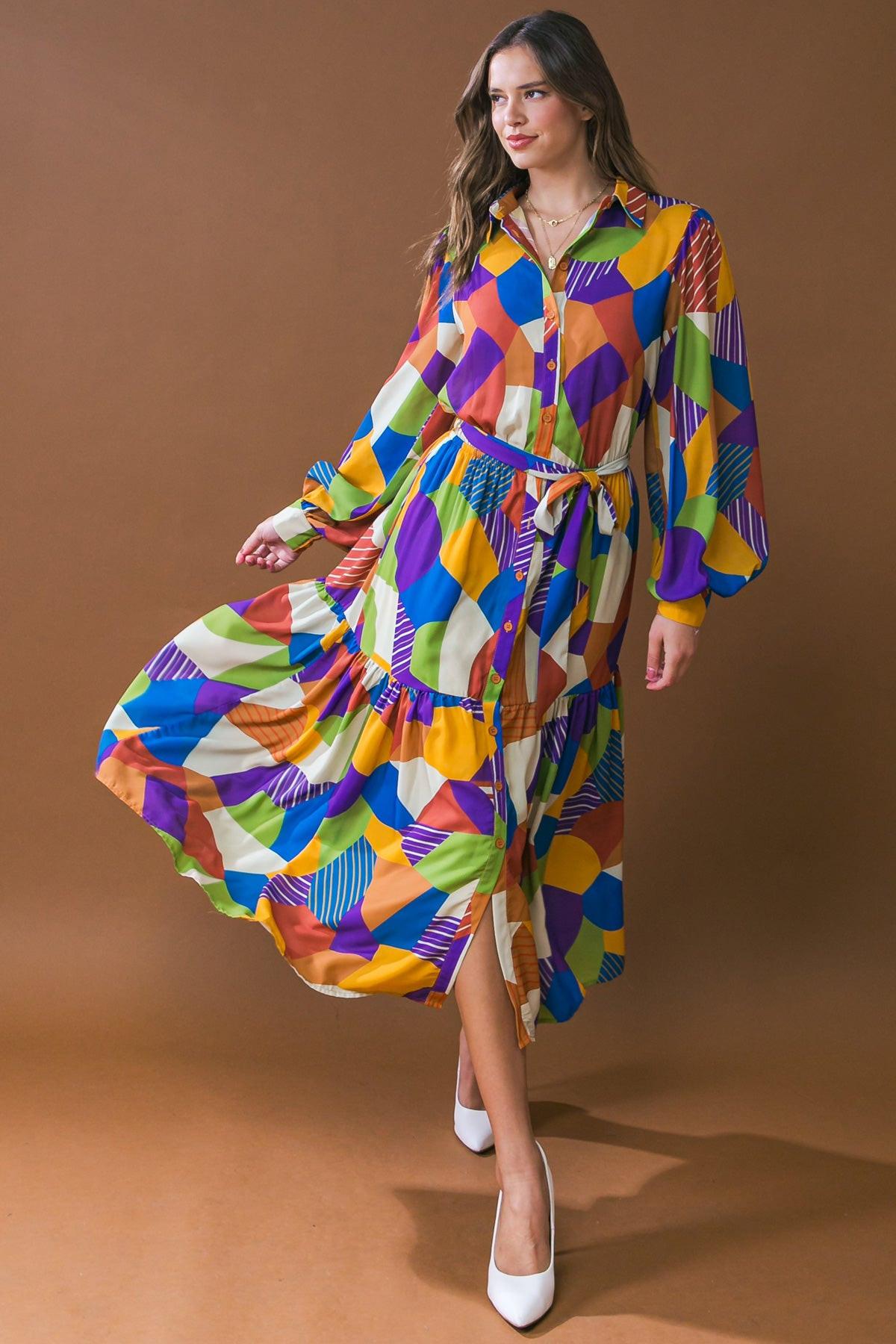REMARKABLE FLAIR WOVEN MIDI DRESS - Glamourous Grace