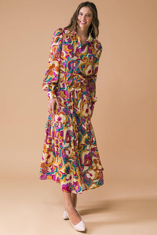MY EYES ON YOU WOVEN MIDI DRESS - Glamourous Grace