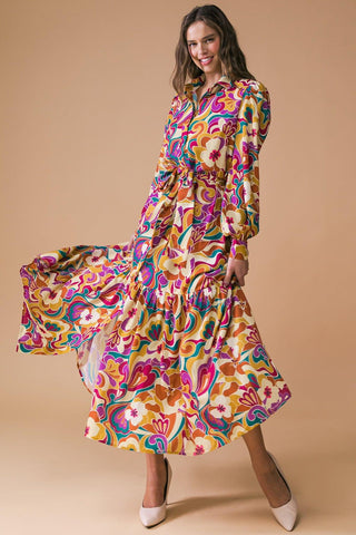 MY EYES ON YOU WOVEN MIDI DRESS - Glamourous Grace