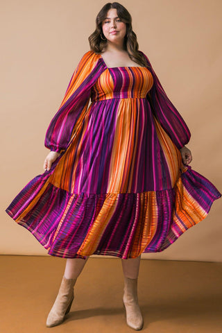 EVERYTHING YOU NEEDED WOVEN MIDI DRESS - Glamourous Grace