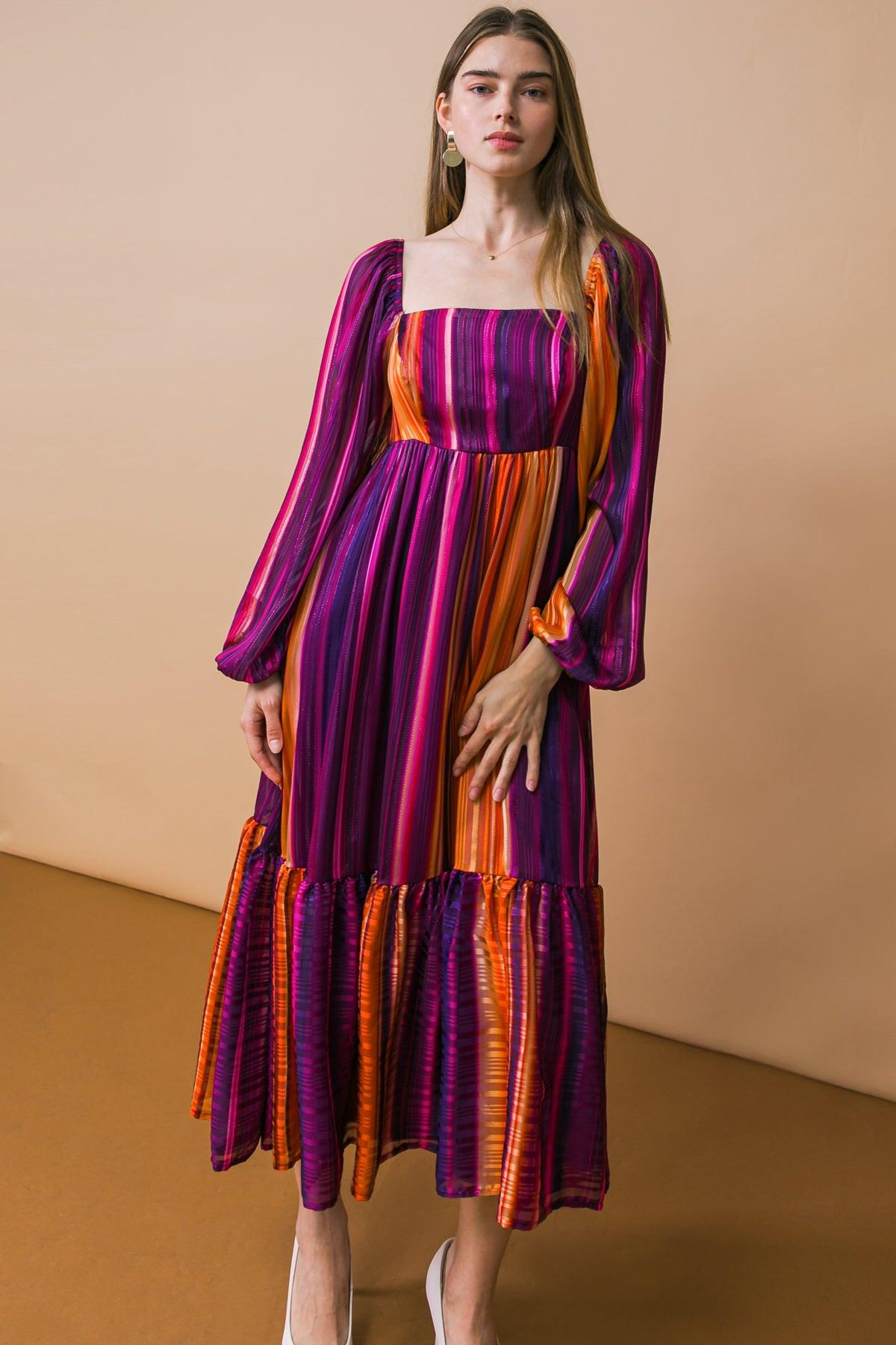 EVERYTHING YOU NEEDED WOVEN MIDI DRESS - Glamourous Grace