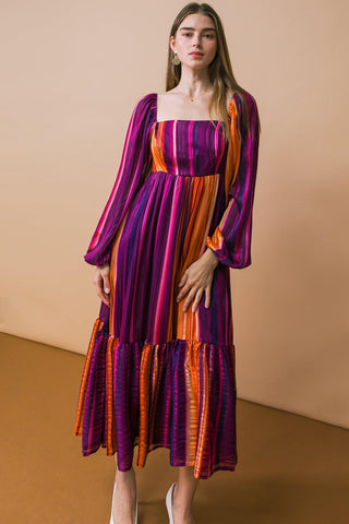EVERYTHING YOU NEEDED WOVEN MIDI DRESS - Glamourous Grace