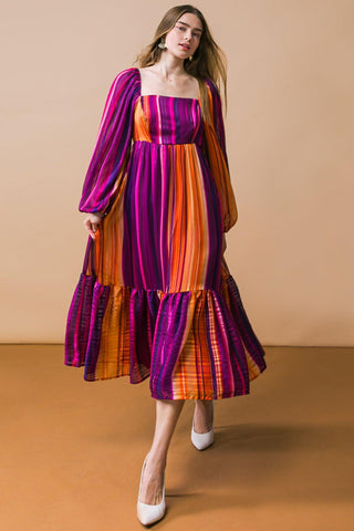 EVERYTHING YOU NEEDED WOVEN MIDI DRESS - Glamourous Grace