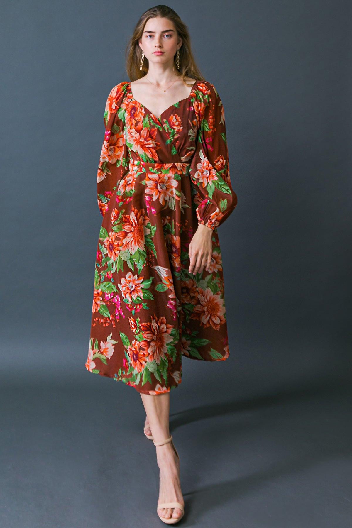 LET IT HAPPEN WOVEN ORGNZA MIDI DRESS - Glamourous Grace