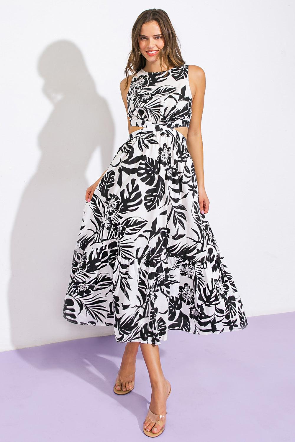 LIVE YOUR TRUTH WOVEN MIDI DRESS - Glamourous Grace