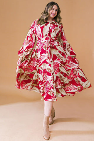 HEART OF WOVEN MIDI DRESS - Glamourous Grace