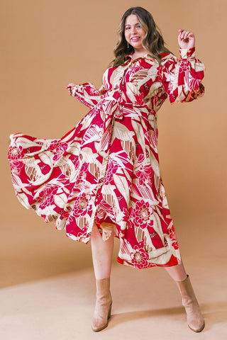 HEART OF WOVEN MIDI DRESS - Glamourous Grace
