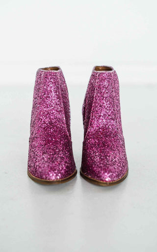 Fiera Glitter Booties in Pink - Glamourous Grace