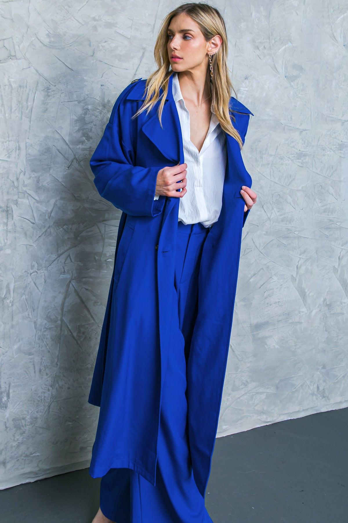BOSS BABE WOVEN TRENCH COAT - Glamourous Grace
