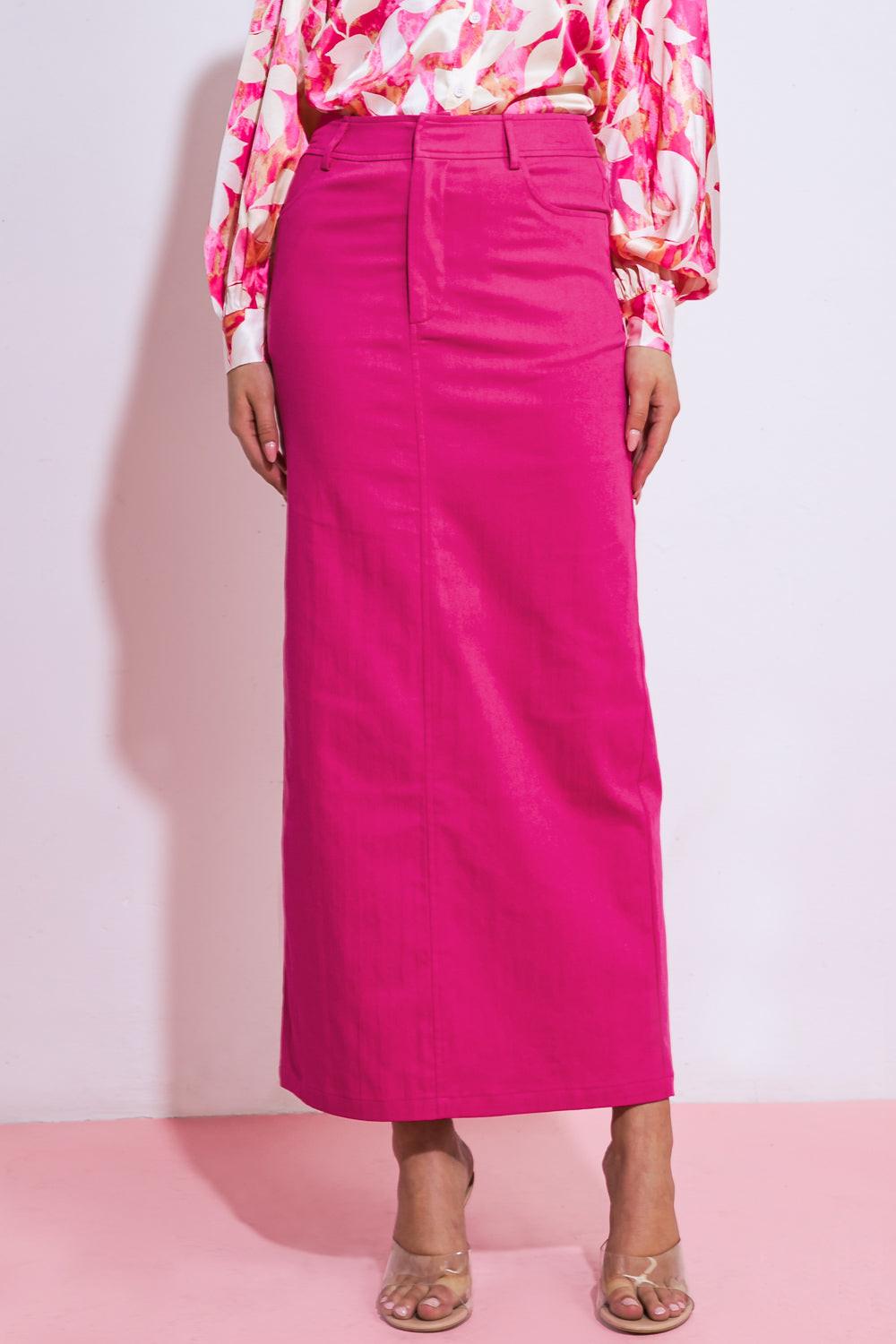 MY LOVE MINE ALL MINE WOVEN MIDI SKIRT - Glamourous Grace