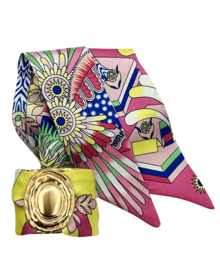 Finley- Large Gold Scarf Cuff - Glamourous Grace