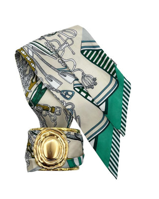 Finley- Large Gold Scarf Cuff - Glamourous Grace