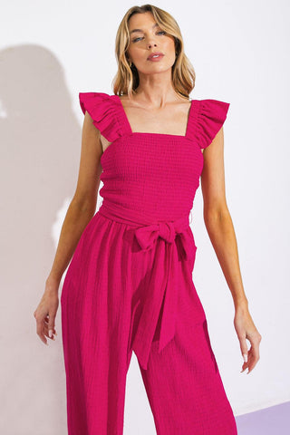 LOVEILEST STYLE WOVEN JUMPSUIT - Glamourous Grace