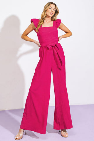 LOVEILEST STYLE WOVEN JUMPSUIT - Glamourous Grace