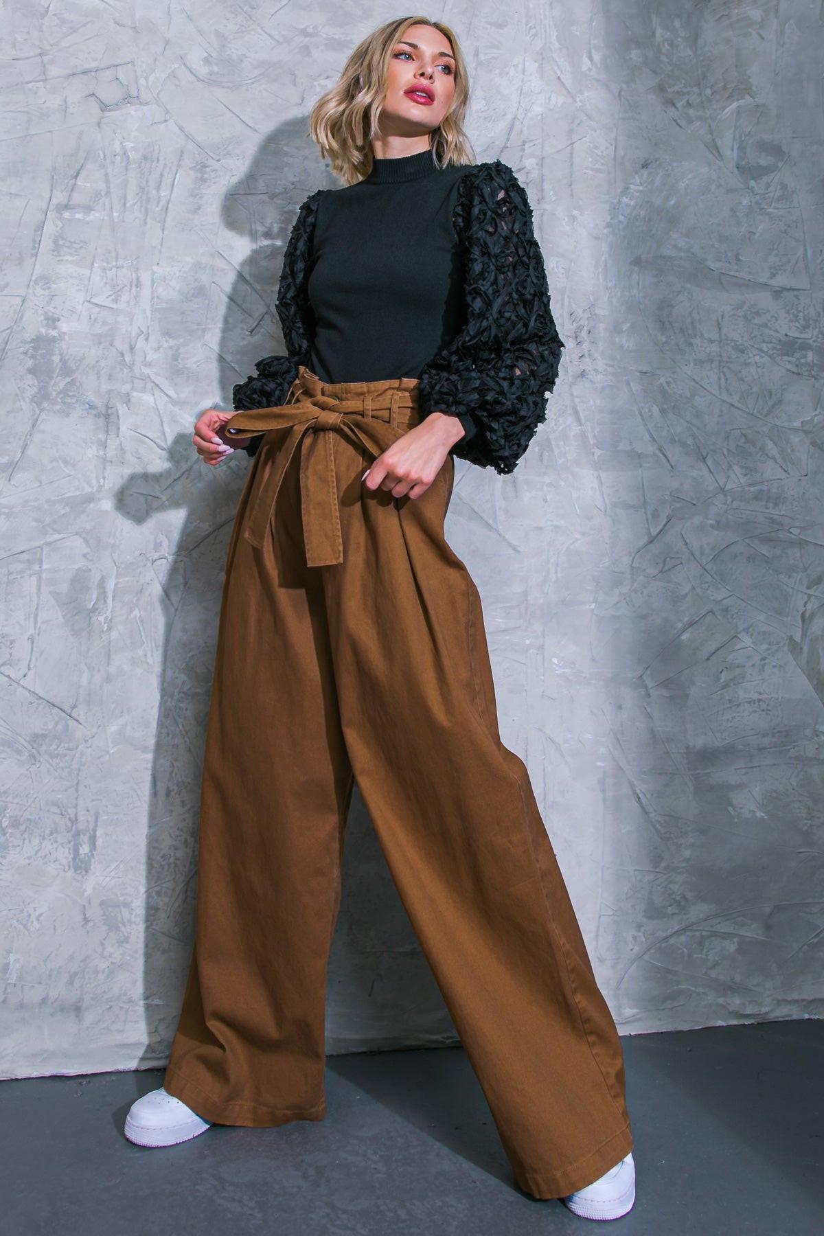 THRIVING WEEKEND TWILL PANTS - Glamourous Grace
