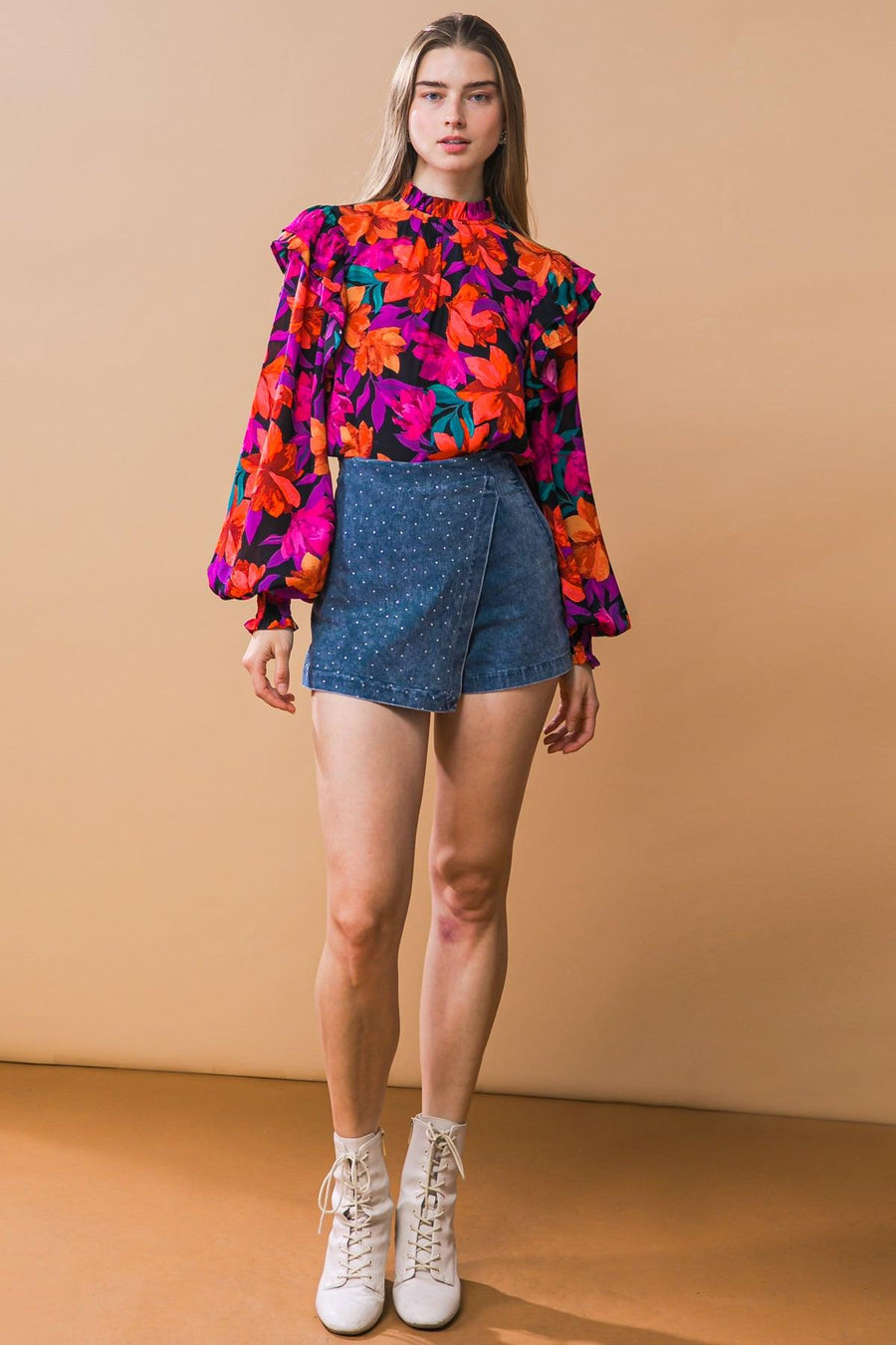 POSH POSITION DENIM SKORT - Glamourous Grace