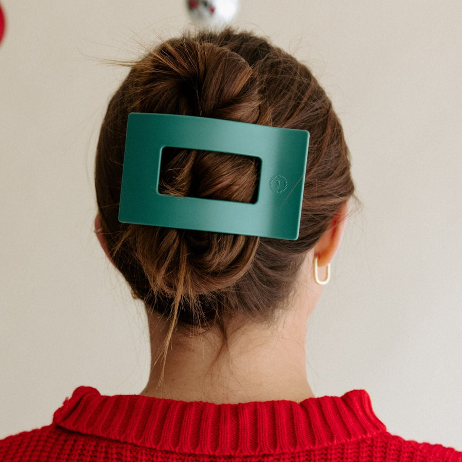 Fir Real Large Flat Rectangle Hair Clip - Glamourous Grace