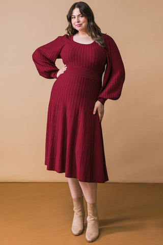 KEEP LOOKING UP SWEATER MIDI DRESS - Glamourous Grace