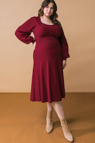 KEEP LOOKING UP SWEATER MIDI DRESS - Glamourous Grace