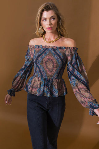 BOHO RAINBOW WOVEN TOP - Glamourous Grace