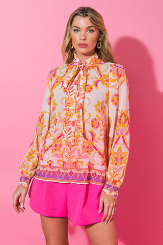 BLOOMING WITH BLISS WOVEN TOP - Glamourous Grace