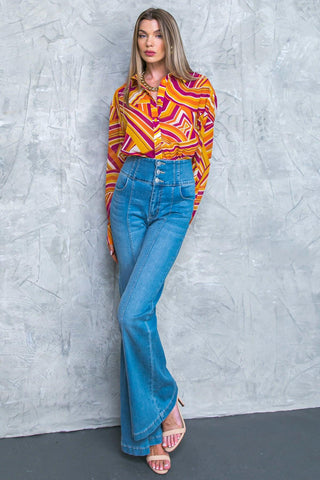 LIVELY CHAM WOVEN TOP - Glamourous Grace