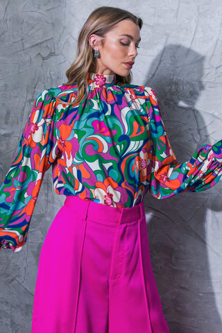 FLOW ALONG WOVEN TOP - Glamourous Grace