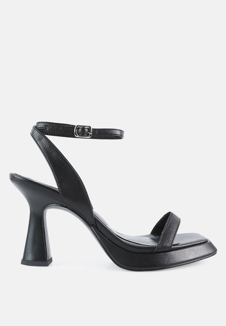 Five Star Ankle Strap Kitten Heel Sandals - Glamourous Grace
