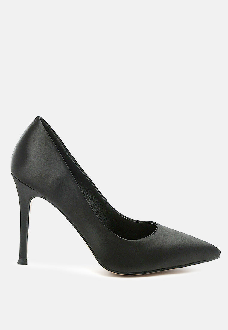 Fizzy Goblet Satin Stiletto Pumps - Glamourous Grace