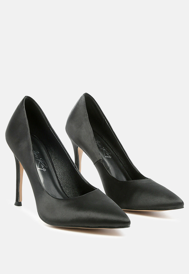 Fizzy Goblet Satin Stiletto Pumps - Glamourous Grace