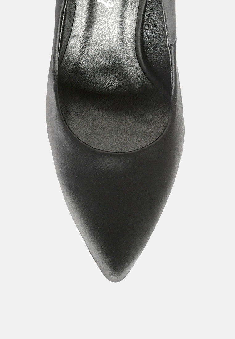 Fizzy Goblet Satin Stiletto Pumps - Glamourous Grace