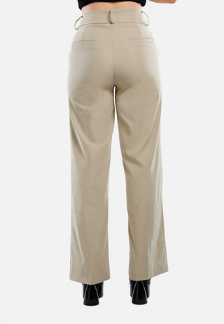 Flared Hem High Waist Pants
