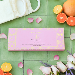 French Lavender Body Wash Infused Back Scrubber - Glamourous Grace