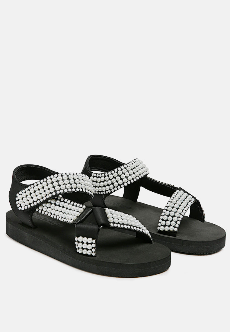 Floater Sandals In Black - Glamourous Grace